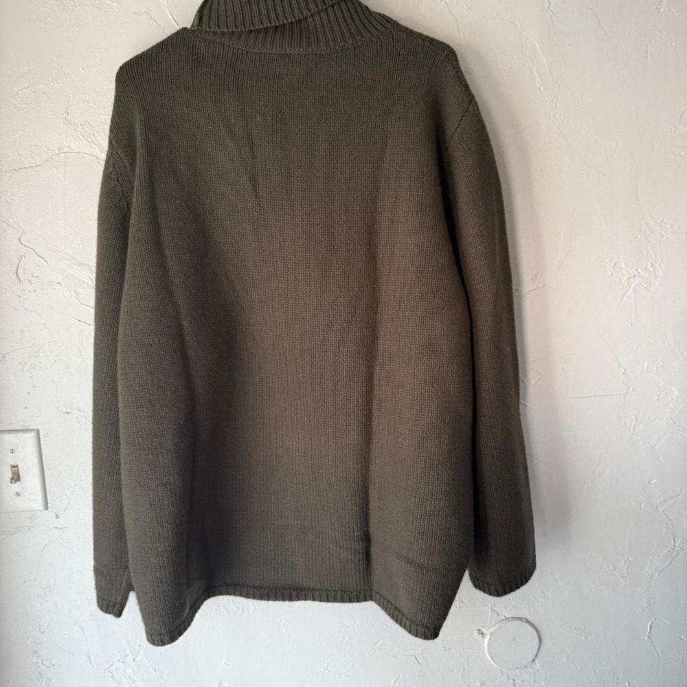 Toteme NWT $650 Wool Cashmere Blend Forest Green Turtleneck Sweater M Luxury - Picture 10 of 11